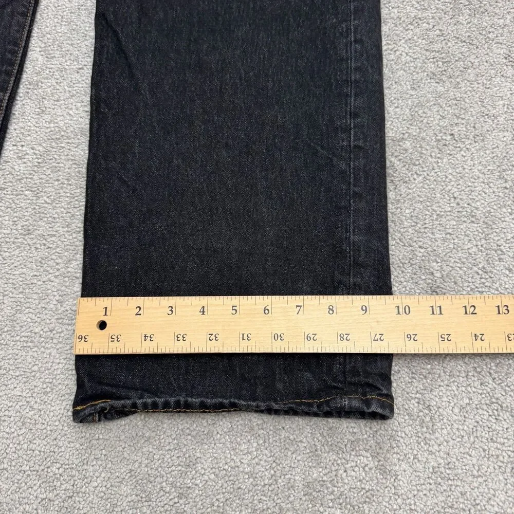 Levi's 501 Original Fit Straight Leg Button Fly Denim Jeans Men 48x34 Tall Black